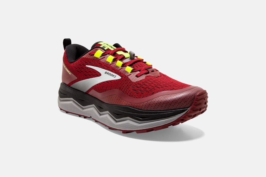 Brooks Running Shoes Mens Red/Silver/Black - Caldera 5 Trail - 5469-MSWXY